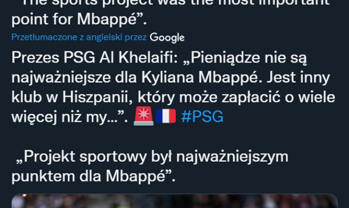 Prezydent PSG o tym, co było NAJWAŻNIEJSZE dla Mbappe przy podjęciu decyzji! XD