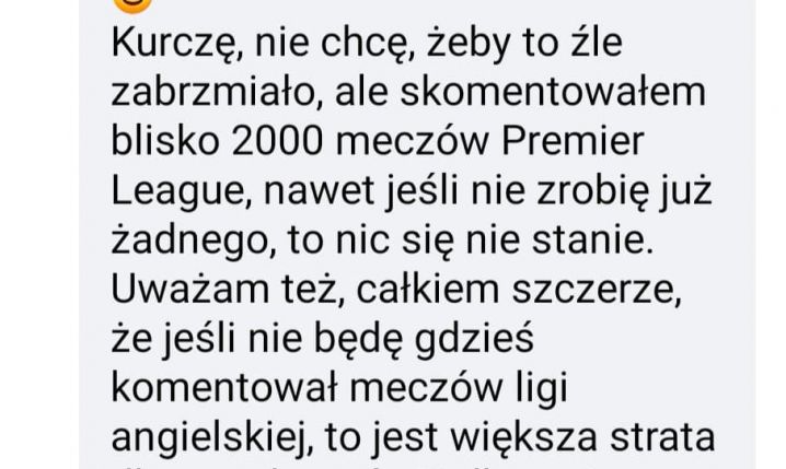 Przemysław Rudzki nt. zakończenia komentowania Premier League! :D