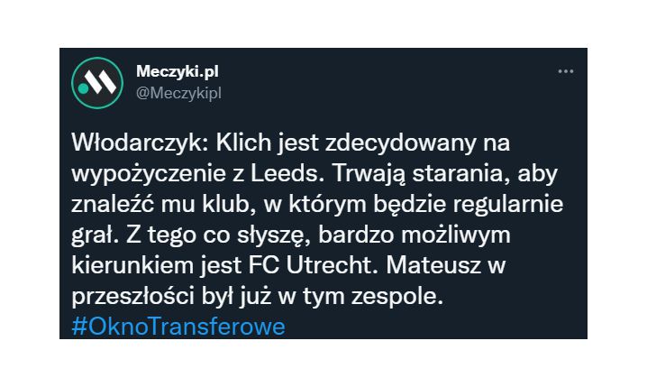 TRWAJĄ ROZMOWY ws. wypożyczenia Mateusza Klicha!