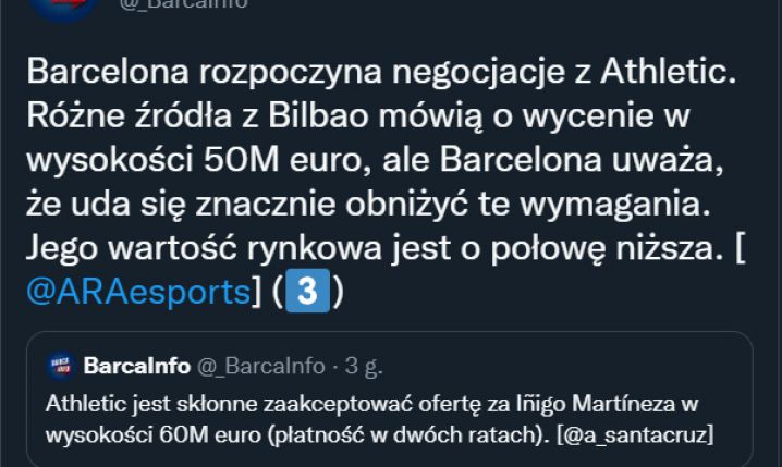 TYLE Athletic Bilbao chce za Inigo Martíneza!