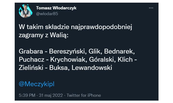 TAKIM SKŁADEM prawdopodobnie zagramy jutro z Walią!