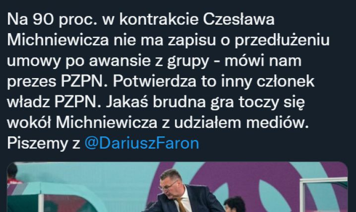 HIT! Prezes PZPN nt. kontraktu Czesława Michniewicza