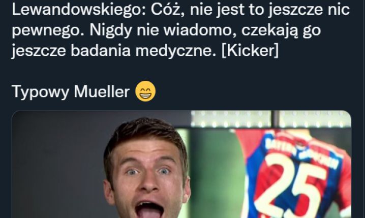 Muller żartuje nt. odejścia Lewandowskiego... :D