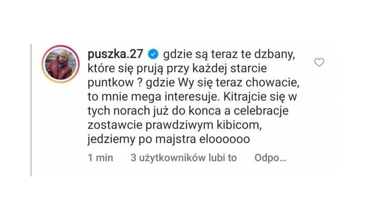 KOMENTARZ Tymoteusza Puchacza pod postem Lecha! :D