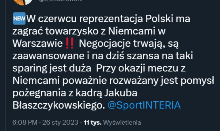 ZASKAKUJĄCY pomysł na sparing reprezentacji Polski w czerwcu!