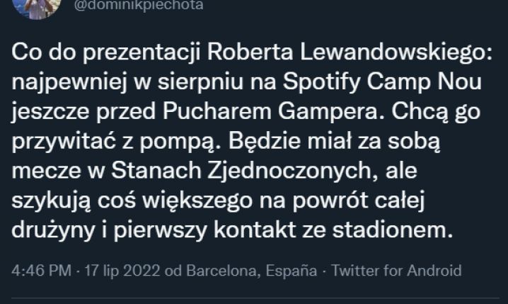 POMYSŁ Barcelony na prezentacje Lewandowskiego!