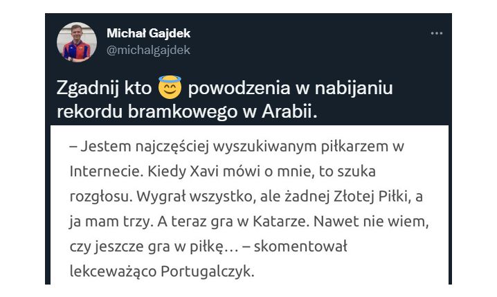 SŁOWA Ronaldo o Xavim kilka lat temu... :D