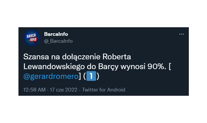 PROCENTOWE SZANSE na dołączenie Lewego do Barcy według Gerarda Romero!