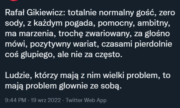 Stanowski o ludziach, którzy mają problem z Rafałem Gikiewiczem... :D