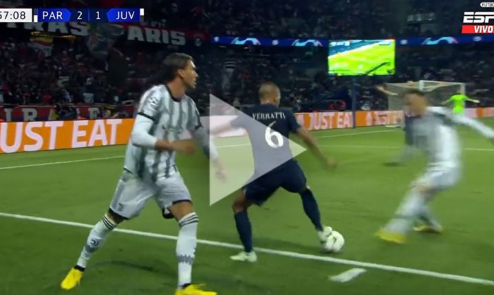 W tej sytuacji Verratti UTRZYMAŁ SIĘ przy piłce! [VIDEO]