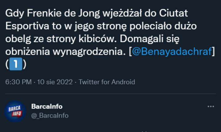 OKRZYKI w kierunku Frenkiego de Jonga...