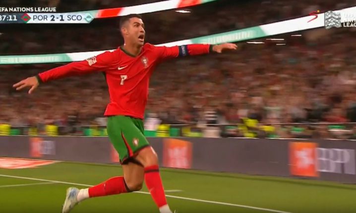 Ronaldo ŁADUJE GOLA ze Szkocją w 88 minucie!!! 2-1 [VIDEO]