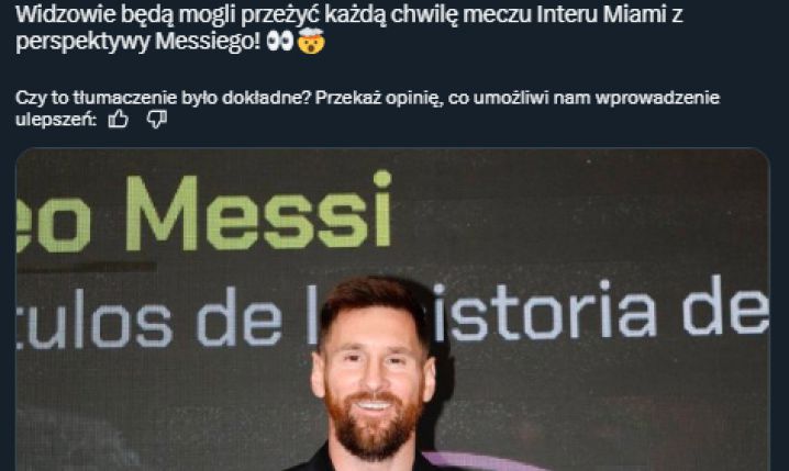 Messi będzie transmitował mecz Interu Miami ze swojej perspektywy!