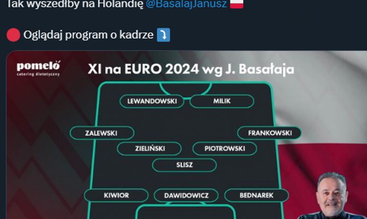 Taką XI Polski wystawiłby Janusz Basałaj na Euro 2024!