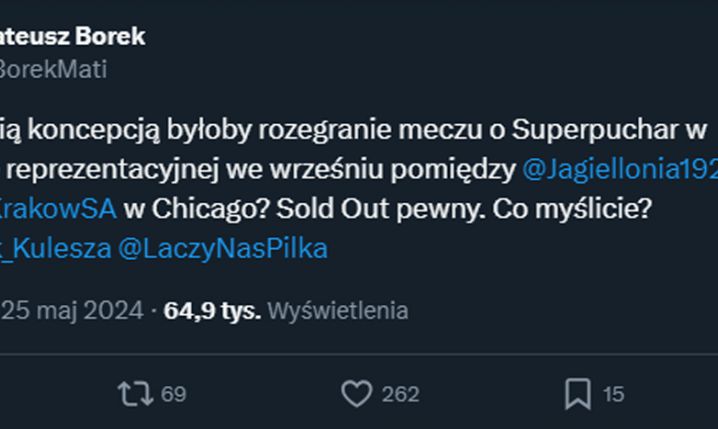 POMYSŁ Mateusza Borka na rozegranie Superpucharu Polski... xD