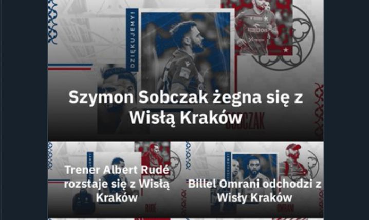 Tak wygląda strona główna Wisły Kraków... xD