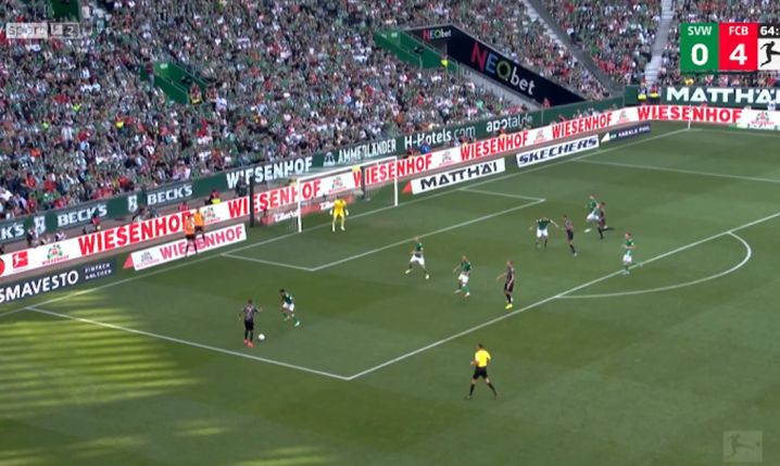 Gnabry STRZELA GOLA na 5-0 z Werderem Brema! [VIDEO]