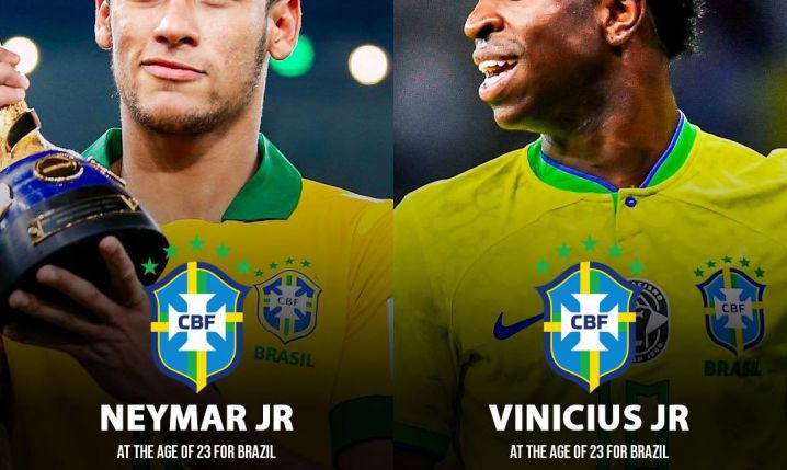 23-letni Neymar i 23-letni Vinicius w reprezentacji Brazylii! [PORÓWNANIE]