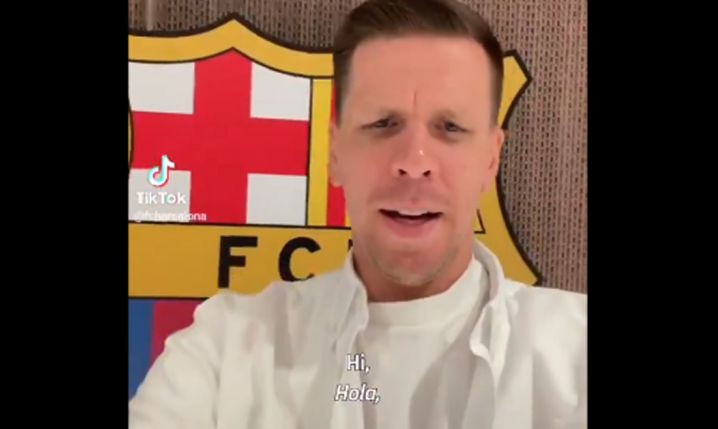 Szczęsny wita się z kibicami Barcelony! [VIDEO]