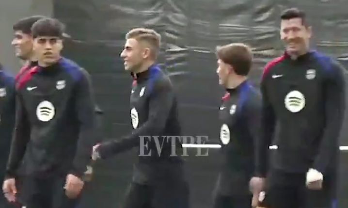 Tak Lewandowski przygotowuje się na derby Barcelony... xD [VIDEO]