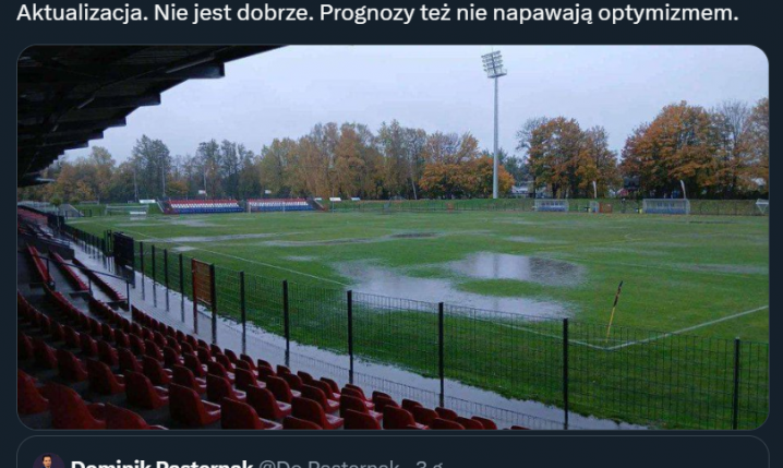 FATALNY stan murawy Gryfu dzień przed meczem z Lechem Poznań