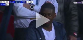 REAKCJA Dembele na bramkę Mbappe na 4-1 z Barceloną! [VIDEO]