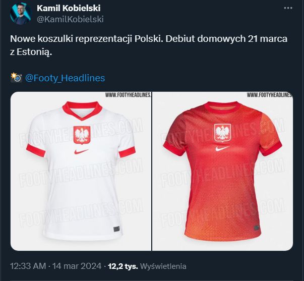 OTO NOWE STROJE reprezentacji Polski!