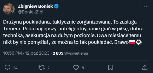 WPIS Zbigniewa Bońka po wygranej Polski z Wyspami Owczymi!