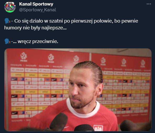 Grzegorz Krychowiak o nastrojach po 1 połowie... XD