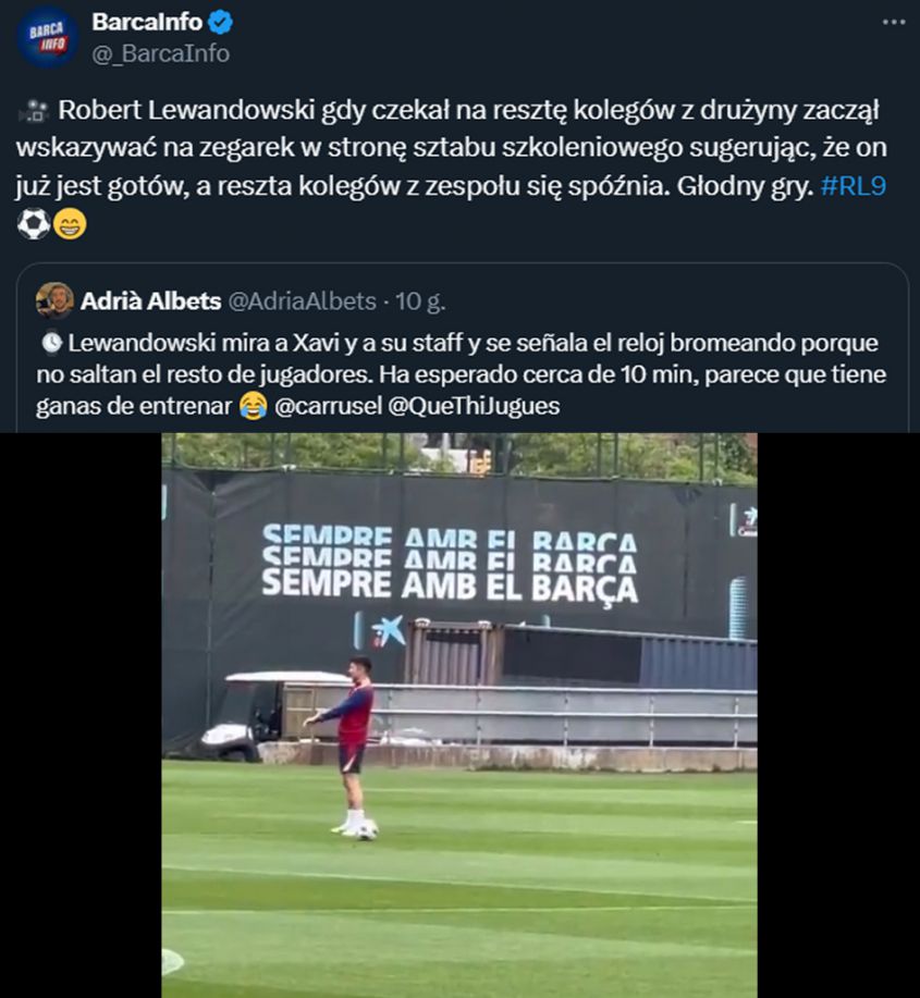 ZACHOWANIE Lewandowskiego na treningu Barcelony!