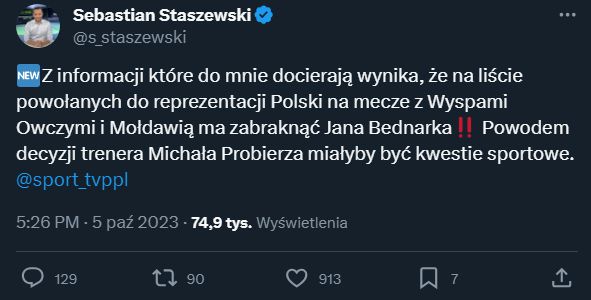 Probierz może ZASKOCZYĆ! Tego piłkarza ma zabraknąć na liście powołanych...