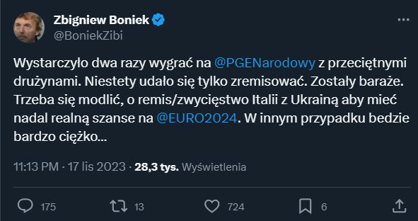 WPIS Zbigniewa Bońka po meczu Polski...