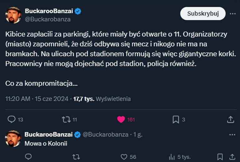 DRAMAT ORGANIZACYJNY przed meczem Euro 2024! Kibice przyjechali na parking i...