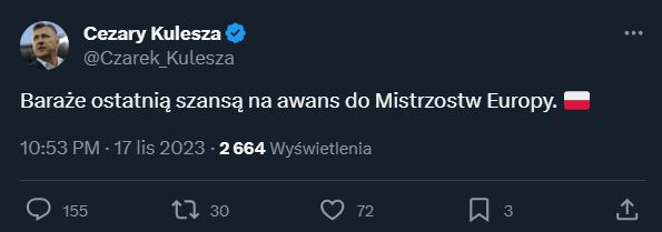 WPIS Cezarego Kuleszy po meczu Polski z Czechami...