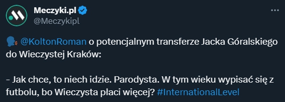 Roman Kołtoń OSTRO o transferze Góralskiego do Wieczystej!