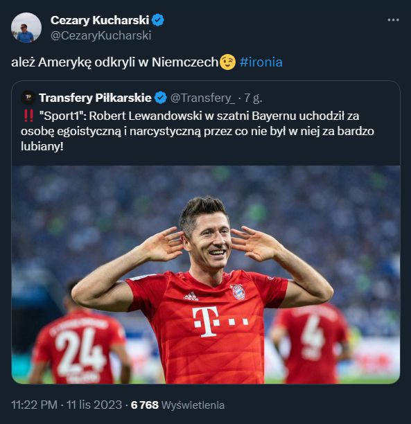 KOMENTARZ byłego agenta Lewandowskiego na doniesienia mediów...