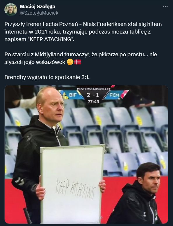 Tak nowy trener Lecha Poznań w 2021 dawał wskazówki swojej drużynie... :D