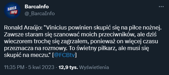 SŁOWA Araujo nt. zachowania Viniciusa!