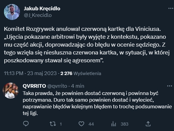 ZASKAKUJĄCA DECYZJA ws. czerwonej kartki Viniciusa!