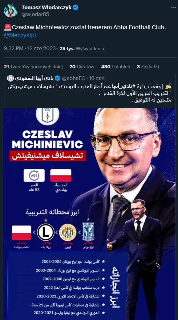 OFICJALNIE! CZESŁAW MICHNIEWICZ POPROWADZI NOWY KLUB!