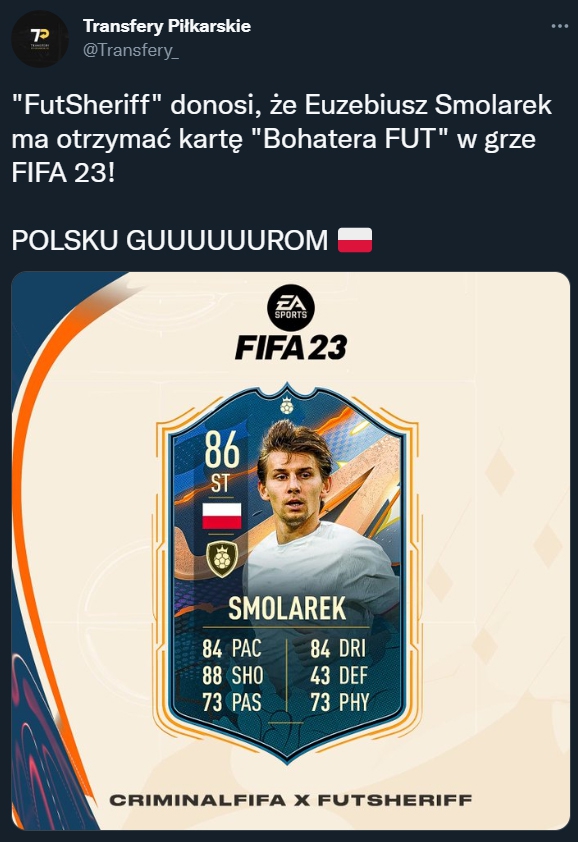 Ebi Smolarek ma dostać specjalną kartę w grze FIFA 23!