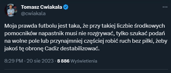 Tomasz Ćwiąkała o grze Roberta Lewandowskiego...