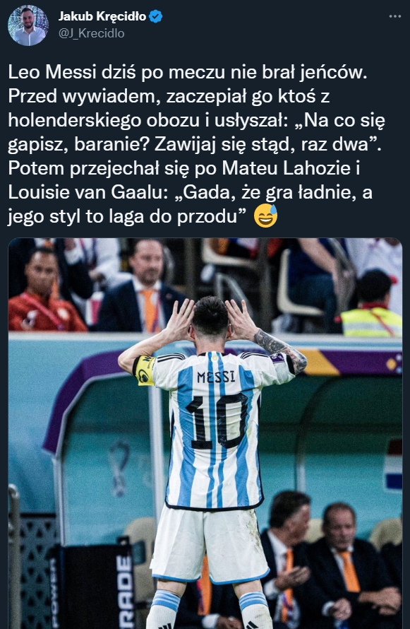 GORĄCO PO MECZU! Słowa Leo Messiego o Mateu Lahozie i Louisie van Gaalu!