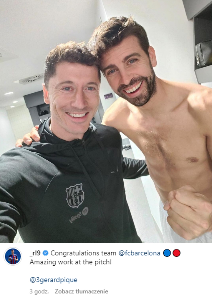 Robert Lewandowski po meczu Barcelony... :D