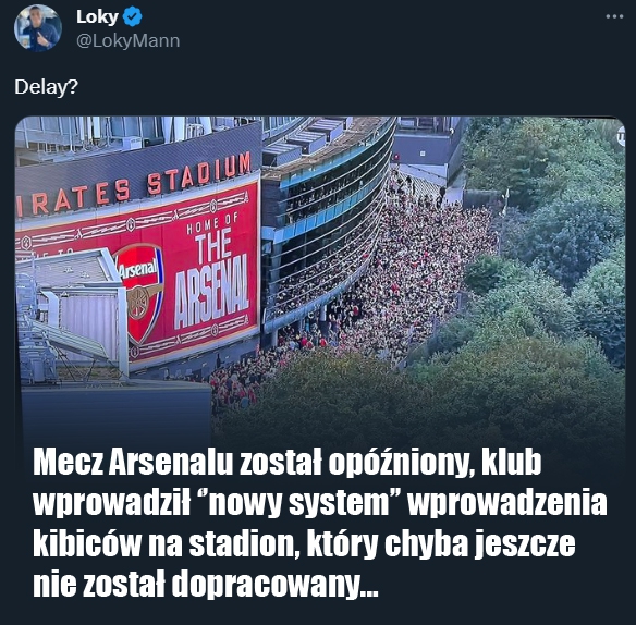 DLATEGO mecz Arsenal - Nottingham został OPÓŹNIONY!