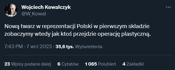 WPIS Kowala po ogłoszeniu składu Polski... xD