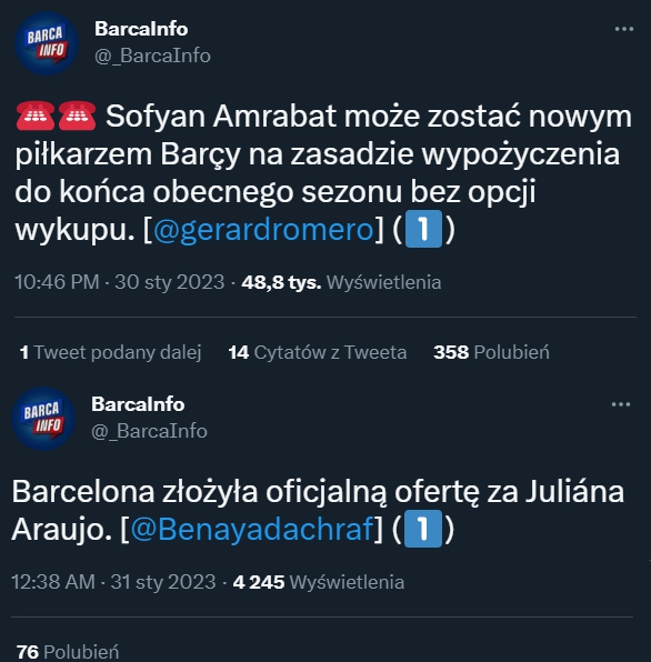 TO PEWNE! Barcelona NEGOCJUJE transfer dwóch zawodników!