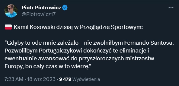 ZASKAKUJĄCE SŁOWA Kosowskiego nt. zwolnienia Santosa...