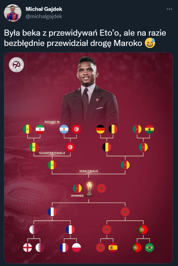 Tak Samuel Eto’o PRZEWIDYWAŁ drabinkę Mundialu... :D