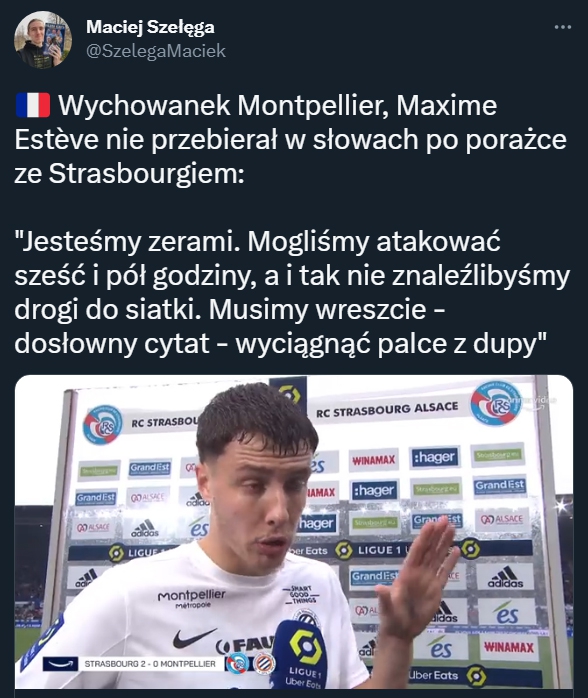 MEGA MOCNE słowa piłkarza Montpellier po przegranym meczu!